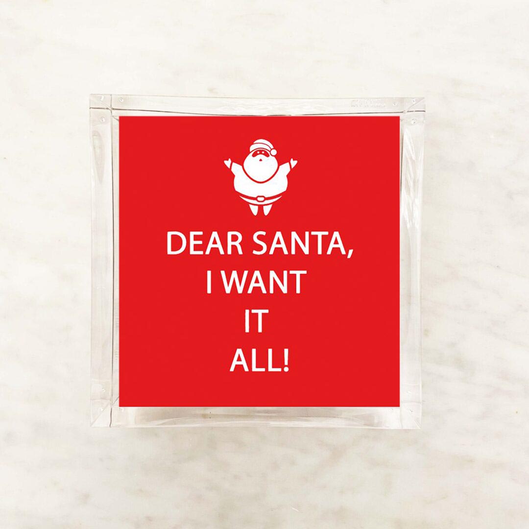 Dear Santa I Want It All Cocktail Paper Napkins 1 Packet