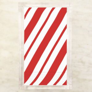 Red and White Candy Swirl Buffet or Guest Napkins