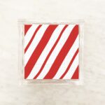 Red and White Candy Swirl Cocktail Napkins – 2 Packets