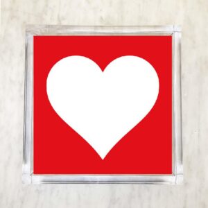 Red and White Heart Luncheon Napkins