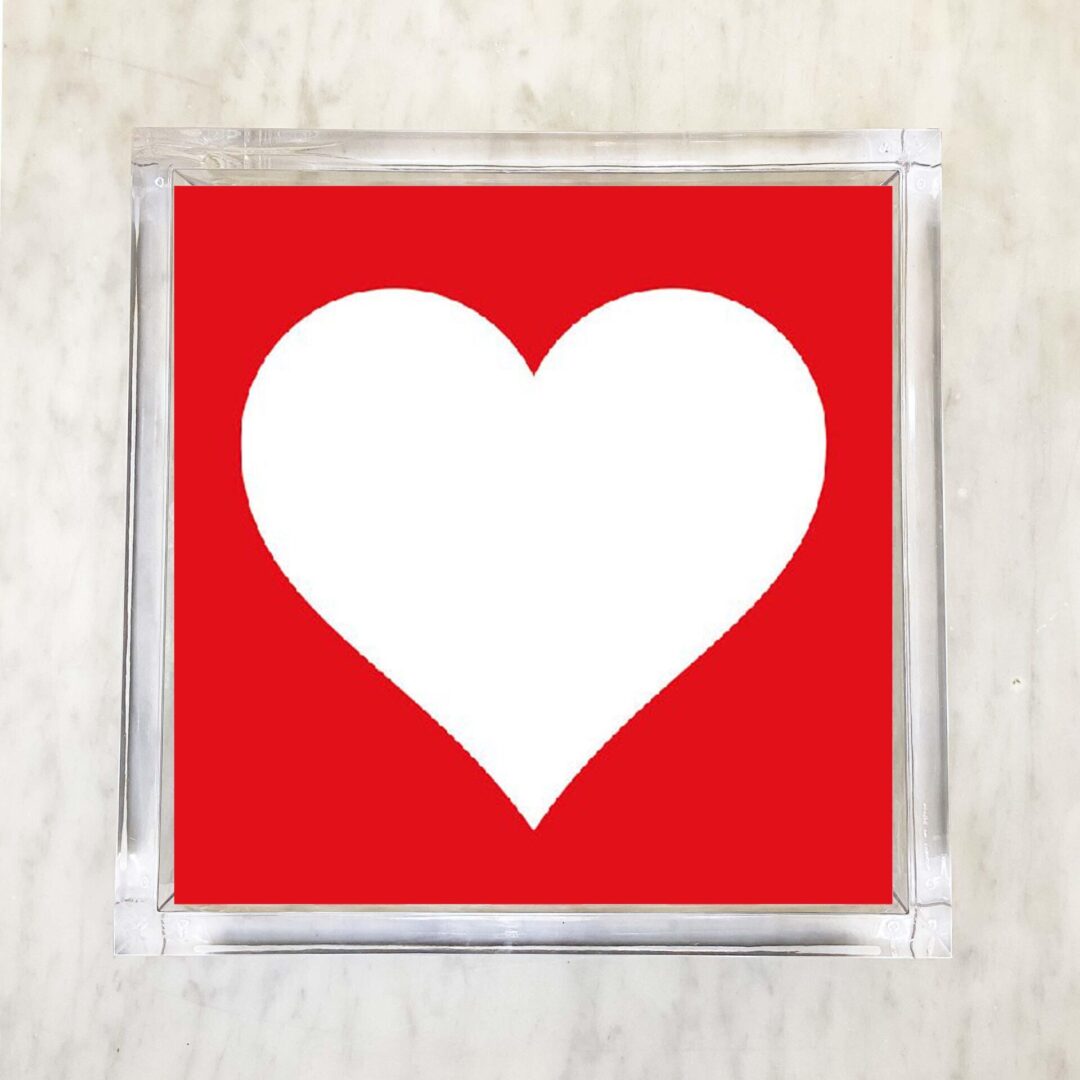 Red and White Heart Luncheon Napkins