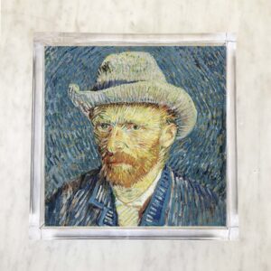 Vincent Van Gogh iconic self-portrait lunch napkins in vibrant colors