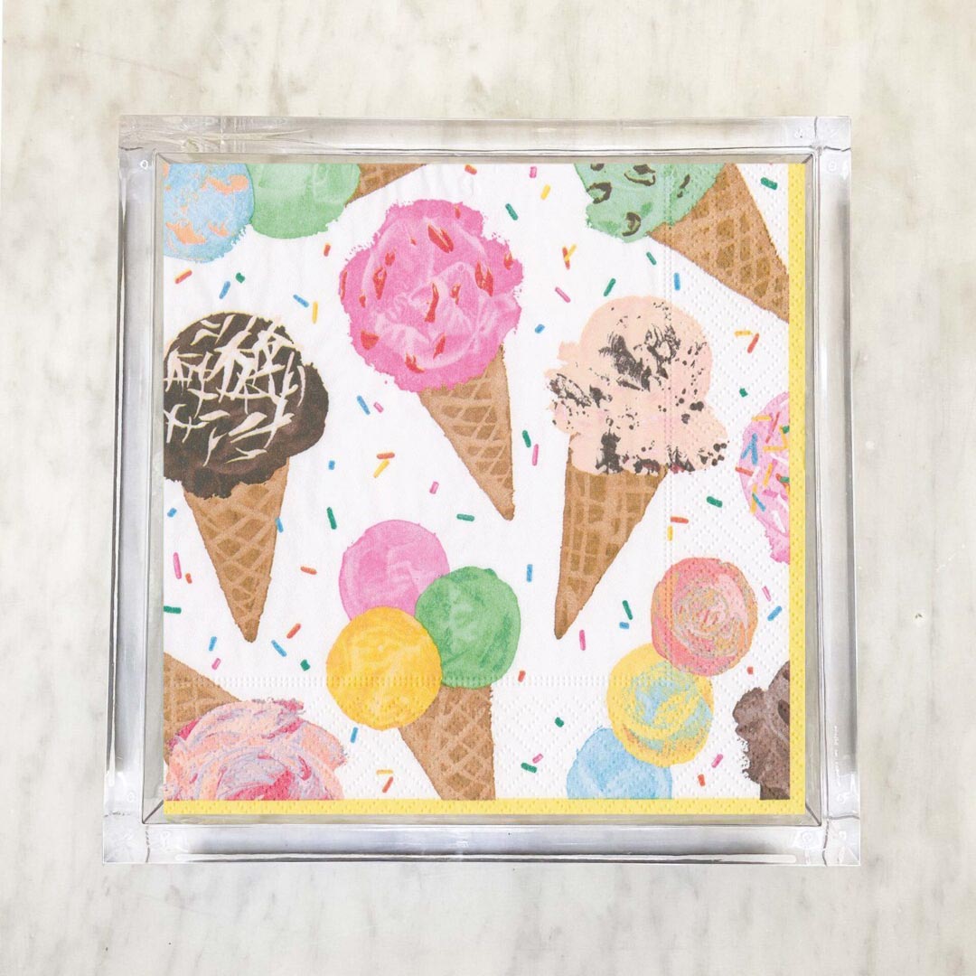 Ice Cream Scoops Luncheon Napkins 2 Packets