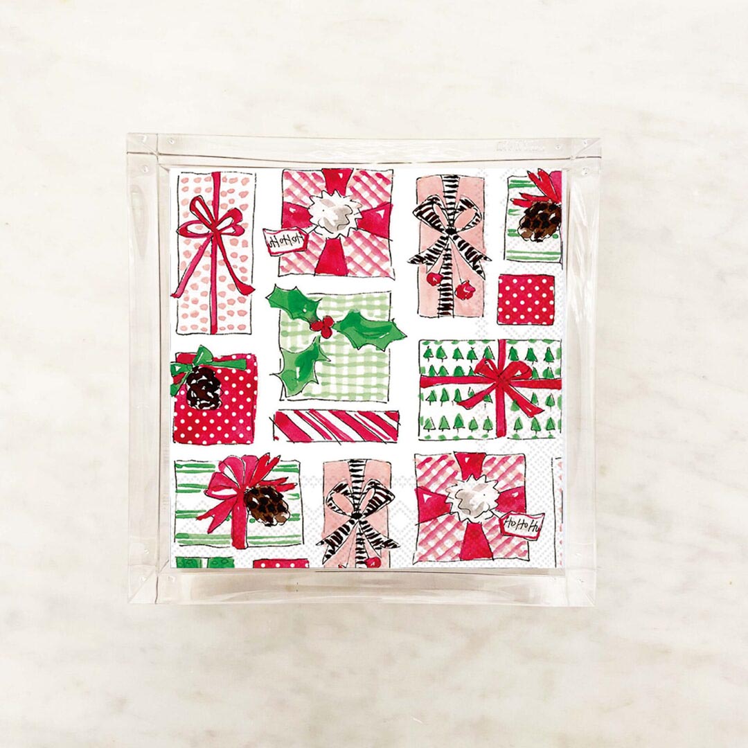 Christmas Gifts Cocktail Napkins by Rosanne Beck 2 Packets