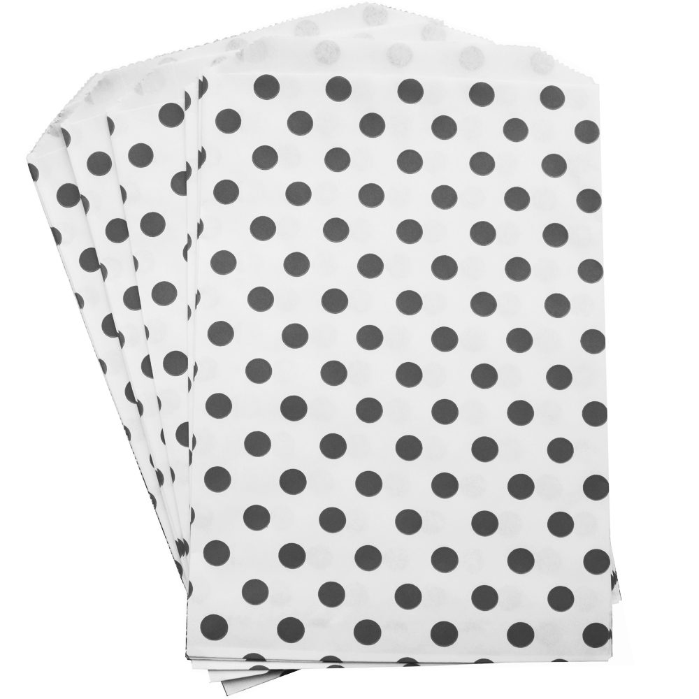 Black and White Polka Dot Treat Bags Set