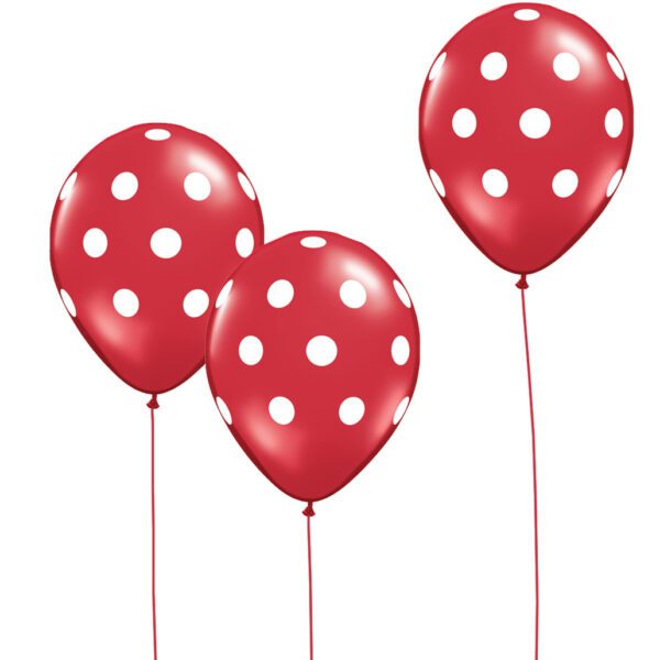 Red and White Polka Dot Balloons