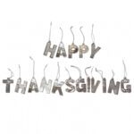 Happy Thanksgiving Metal Mirror Ornaments