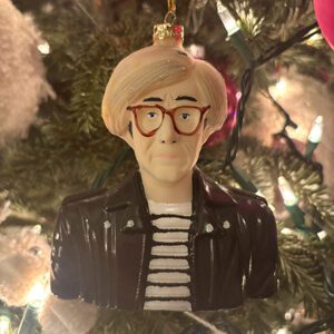 Andy Warhol glass ornament