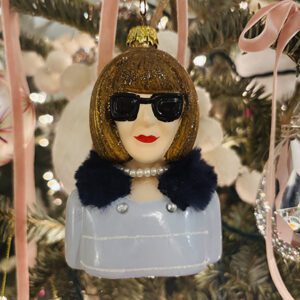 Anna Wintour glass ornament