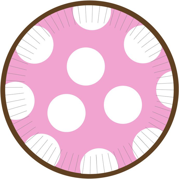 Baby Pink and White Large Polka Dots Dinner Paper Plates