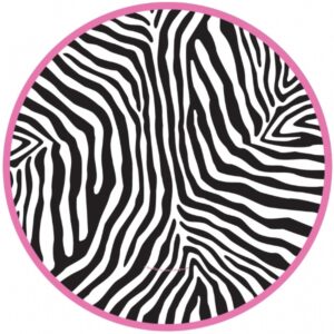 Zebra Pink Dinner Paper Plates