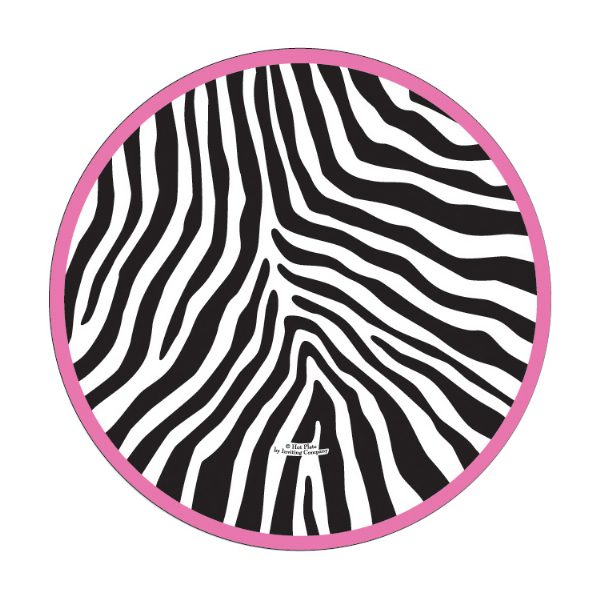 Zebra Pink Dessert Paper Plates