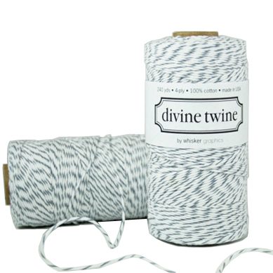 Oyster Grey and White Bakers Twine