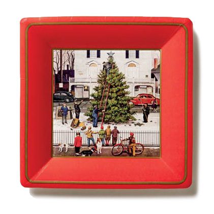 Tree in Town Square Dessert Paper Plates