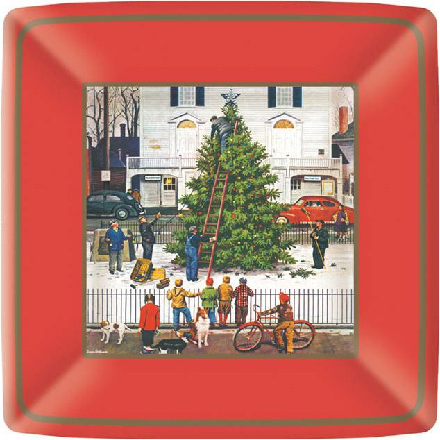 Tree in Town Square Dinner Paper Plates
