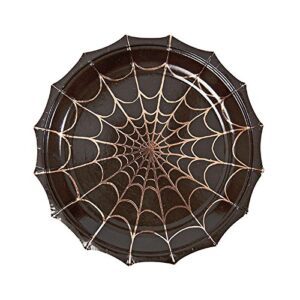 Black Spiderweb Shaped Dessert Paper Plates