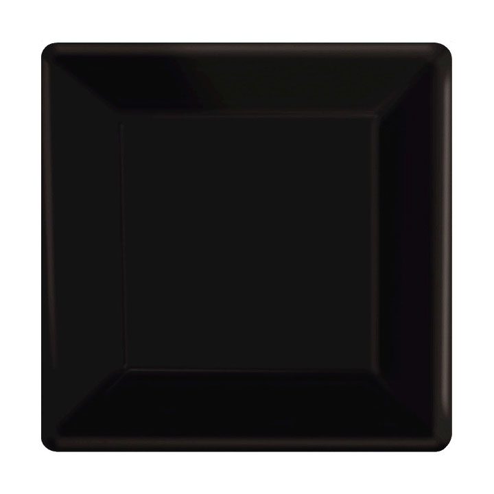 Black Square Dessert Paper Plates