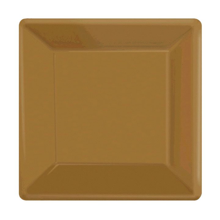 Gold Square Dessert Paper Plates