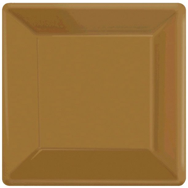 Gold Square Dinner Paper Plates