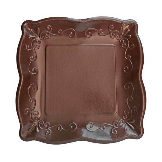 Cocoa Bean Pottery Dessert Paper Plates