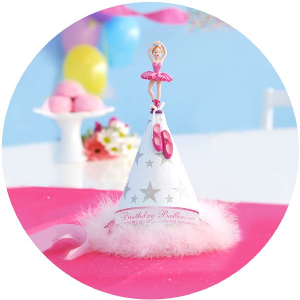 Birthday Ballerina Glitter Marabou Hat