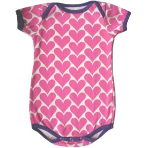 Pink Hearts Onesie by kit and lili