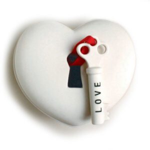 Key To Your Heart White Porcelain Heart Box