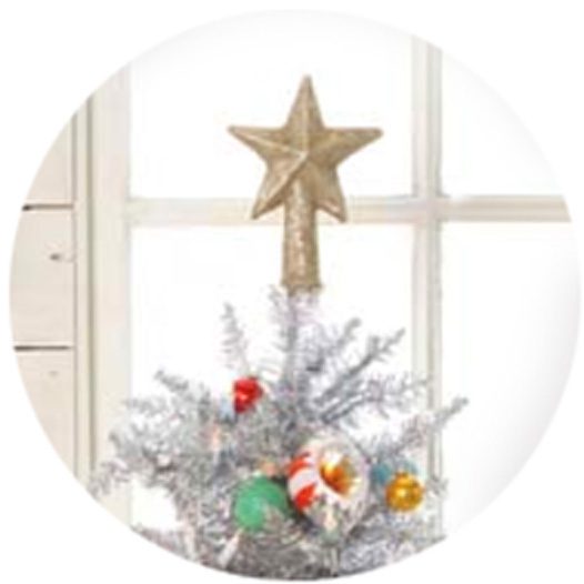 Antique Silver Star Tree Topper is available