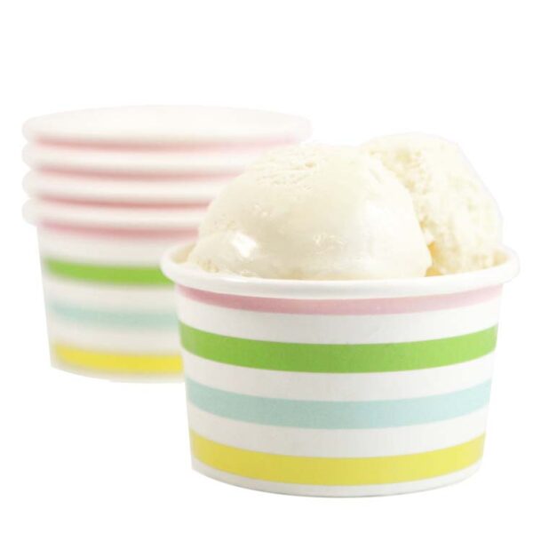 Candy Stripe Ice Cream Paper Cups