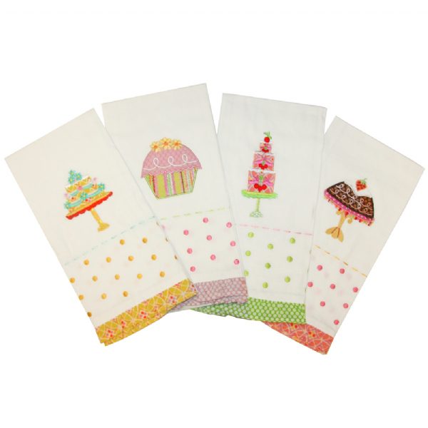 Happy Cakes Guest Towels Set Of 4