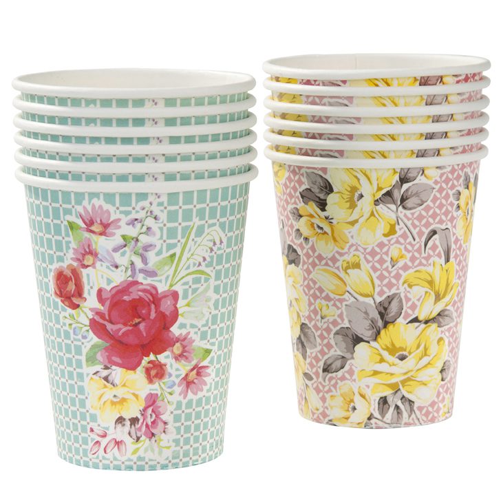 Truly Scrumptious Floral Paper Cups available