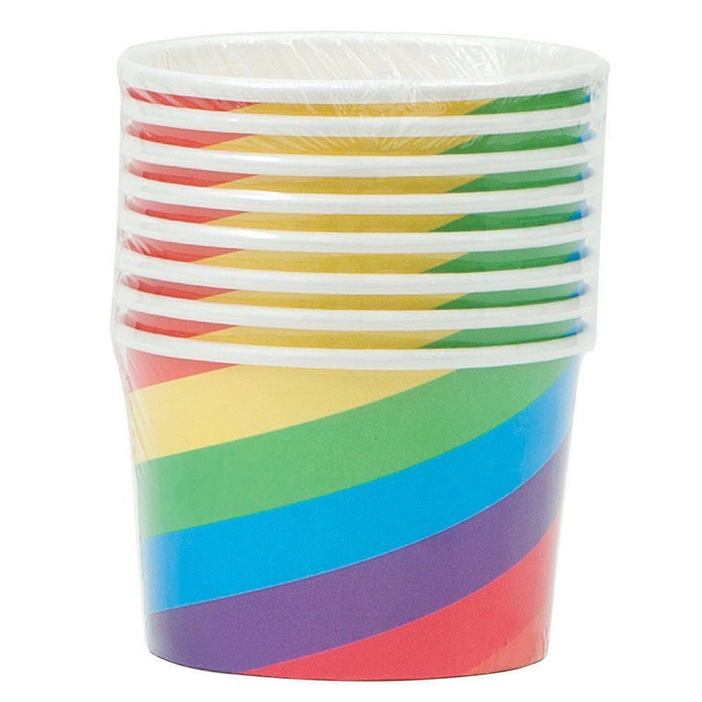 Rainbow Stripe Ice Cream Cups available for sale