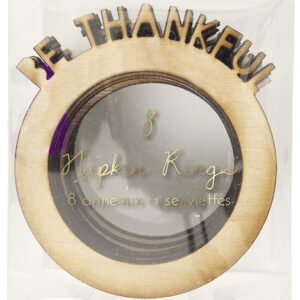 Thankful Wood Napkin Rings available