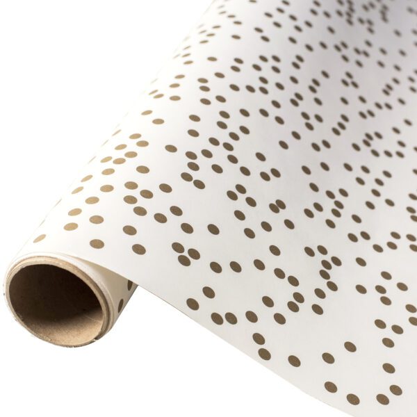 Gold Confetti Table Wrap 25 Foot Paper Runner