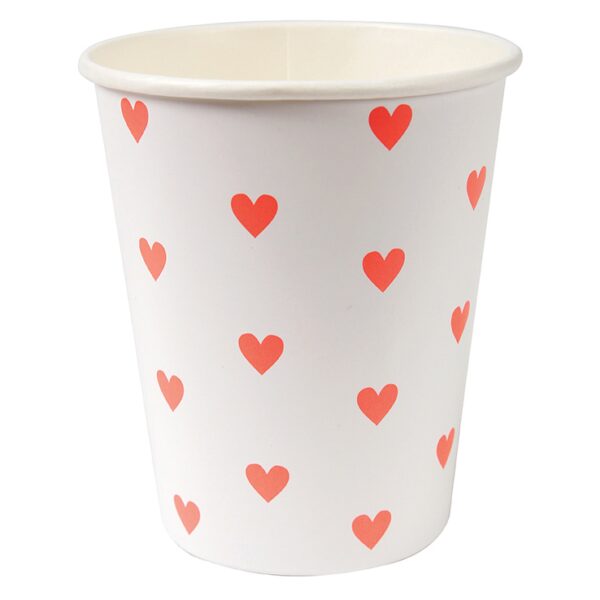 Pink Hearts Pattern Paper Cups available