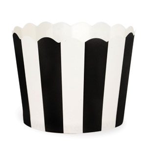 Black and White Stripe Baking Cups