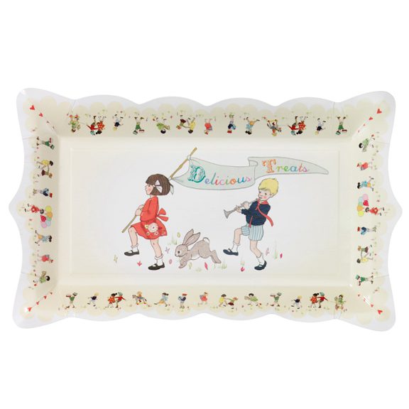 Belle and Boo Children Rectangular Paper Platters