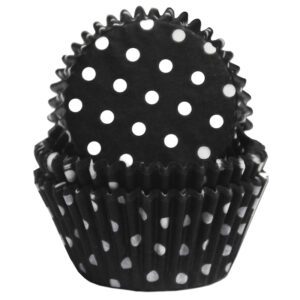 Black and White Polka Dots Baking Cups