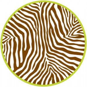Zebra Cocoa Dinner Paper Plates
