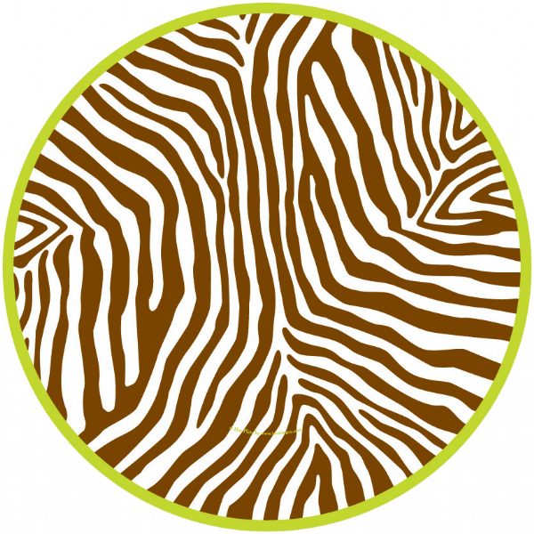 Zebra Cocoa Dinner Paper Plates