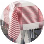 Picnic Red and White Woven Plaid Tablecloth - Image 2