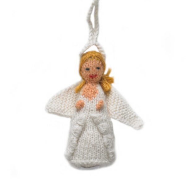 Angel Hand Knit Alpaca Ornament by ARCADIA HOME