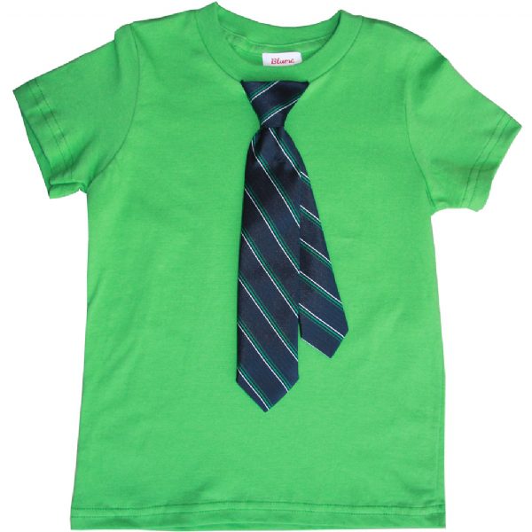 Little Man Green Tie T shirt Blume