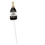 Champagne New Year Huge 36" Foil Balloon - Image 2