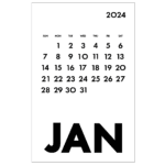 2024 Calendar Instant Download Jpeg Files