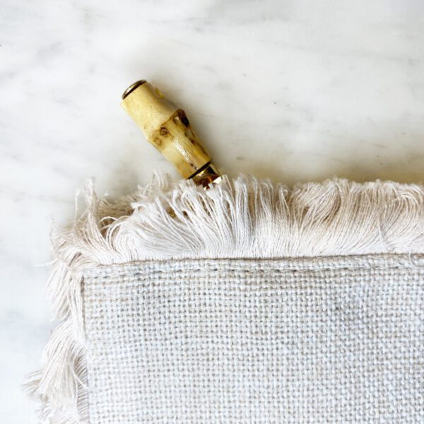 linen Champagne Please Pouch