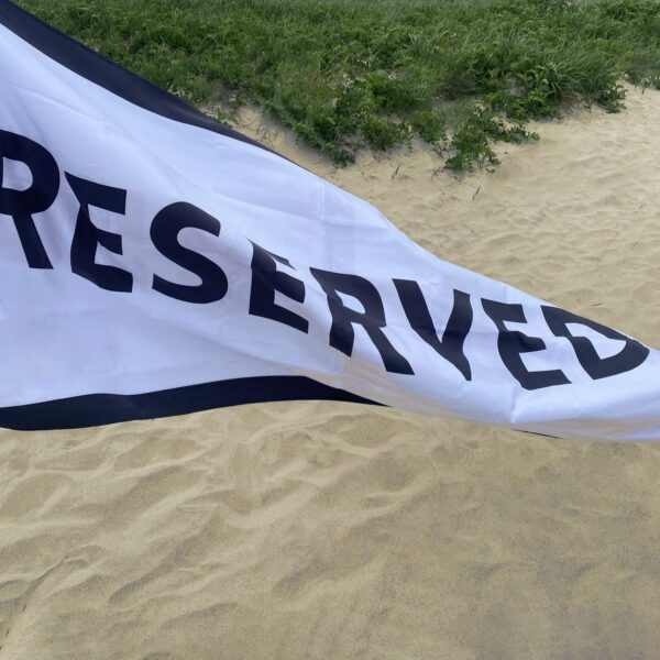 Reserved black and white Beach Towel