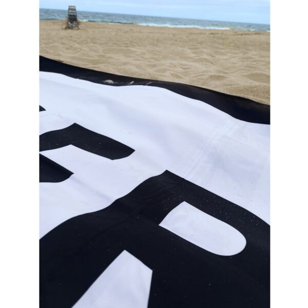 Reserved black and white Beach Towel