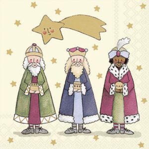 Three Wise Kings Paper Napkins with the star of David