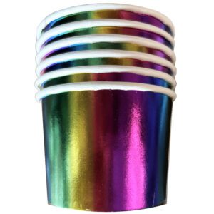 multi metallic iridescent treat cup